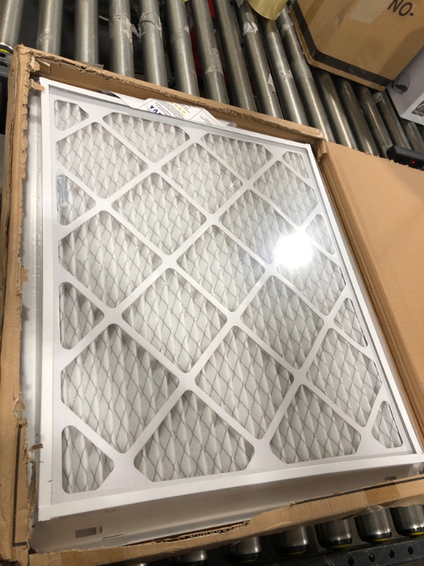 Photo 2 of 22" X 26" Steel Return Air Filter Grille for 1" Filter - Easy Plastic Tabs for Removable Face/Door - HVAC Duct Cover - Flat Stamped Face -White [Outer Dimensions: 23.75w X 27.75h]
