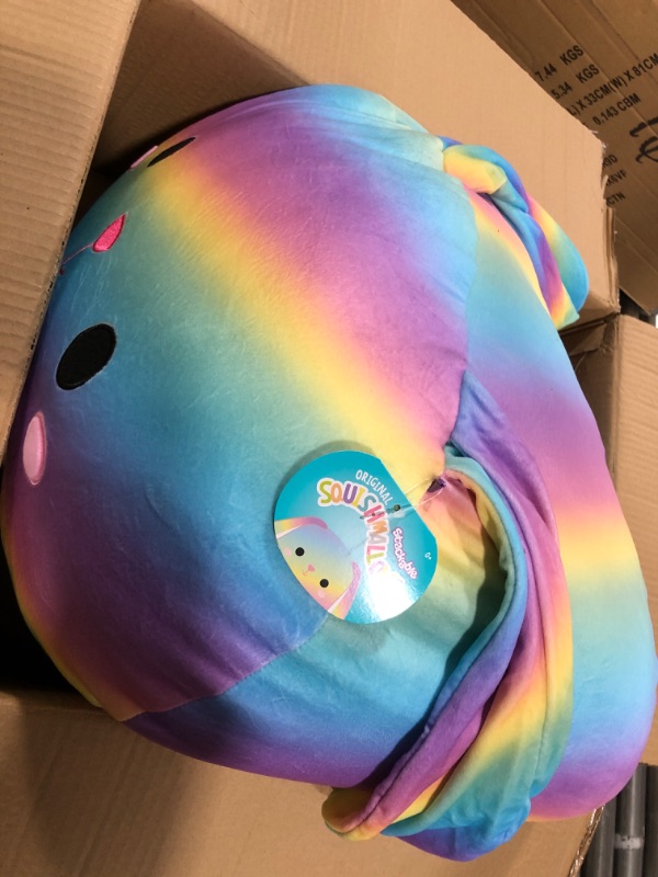 Photo 2 of Squishmallows 20-Inch Stackable Rainbow Bunny - Add Rima to Your Squad, Ultrasoft Stuffed Animal Jumbo Plush Toy, Official Kellytoy Plush 20-Inch Bunny