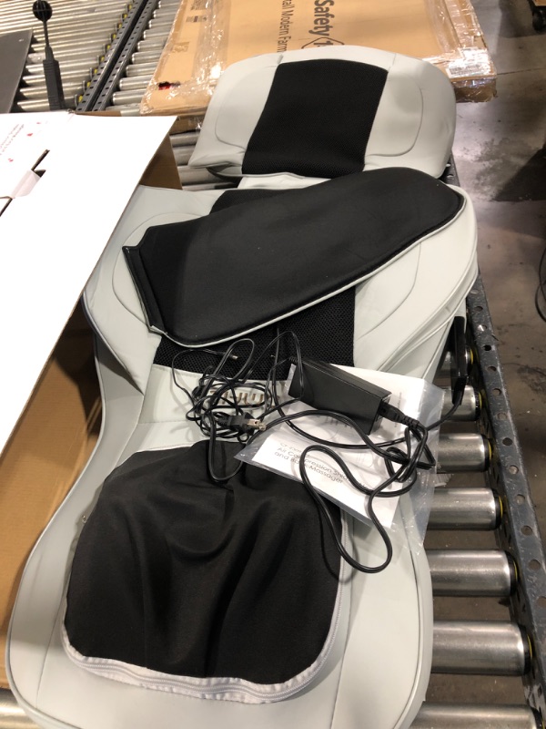 Photo 1 of Comfier Shiatsu Neck & Back Massager with Heat, 2D/3D Kneading Massage Chair Full Body, Chair Massager with Heat & Adjustable Compression, Massage Chair Pad for Full Back, Massage Seat for Men/Women White