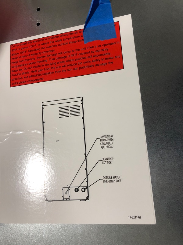 Photo 9 of **PARTS ONLY** Scotsman CU50GA-1 Undercounter Gourmet Cube-Style Ice Maker with Bin, Stainless Steel, 115-Volts, NSF