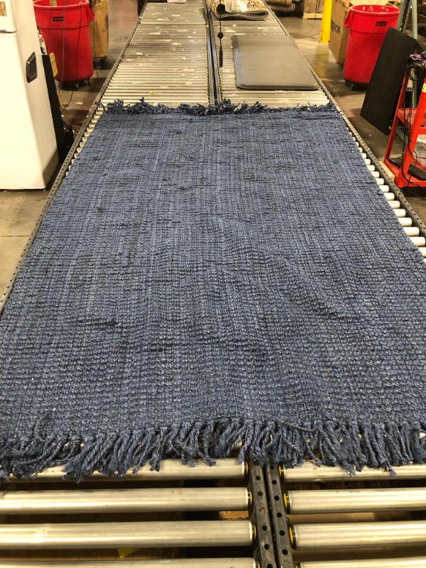 Photo 1 of 58x91 blue woven rug