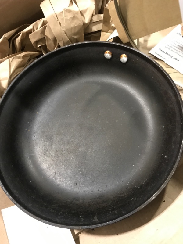 Photo 3 of Calphalon Ceramic Frying Pan, Nonstick Oil-Infused Cookware with Stay-Cool Handles, PTFE and PFOA-Free, Dark Gray