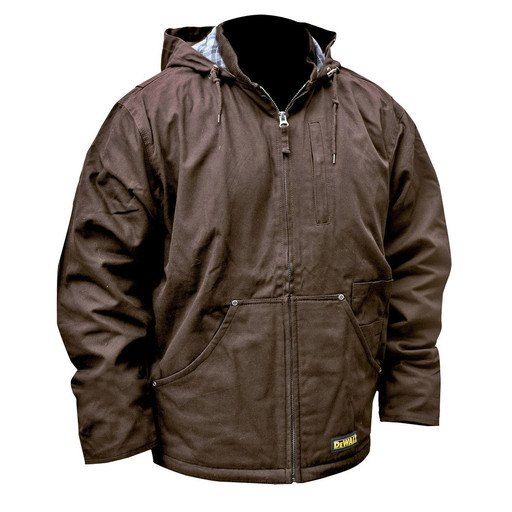 Photo 1 of DEWALT Unisex Heated Heavy Duty Work Coat Tobacco with Battery & Charger 2XL
