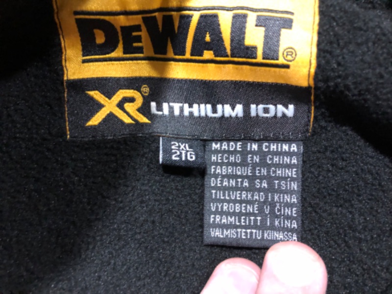 Photo 3 of DEWALT Unisex Heated Heavy Duty Work Coat Tobacco with Battery & Charger 2XL
