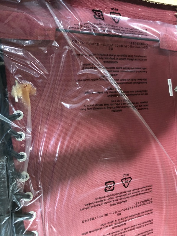 Photo 1 of Amazon Basics Outdoor Textilene Adjustable Zero Gravity Folding Reclining Lounge Chair with Pillow, Burgundy Burgundy Chair