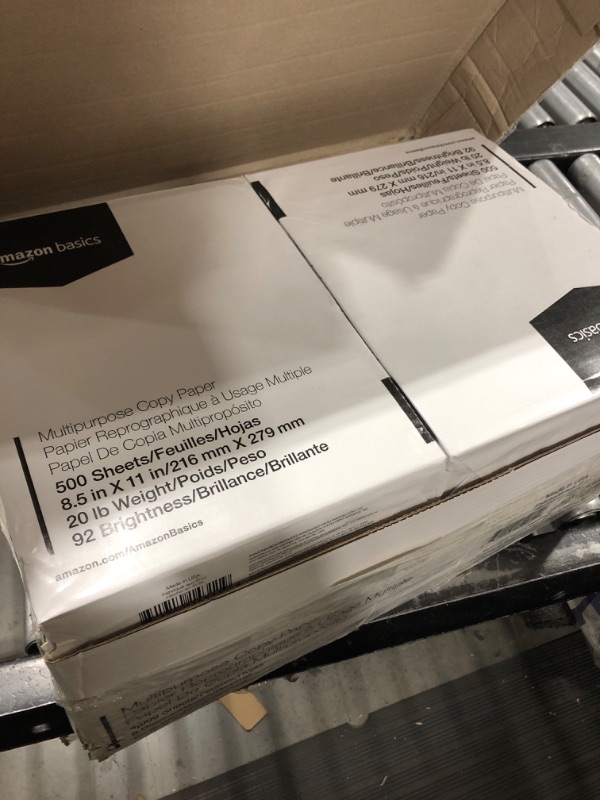 Photo 2 of Amazon Basics Multipurpose Copy Printer Paper, 8.5 x 11 Inch 20Lb Paper - 8 Ream Case (4,000 Sheets), 92 GE Bright White 8 Reams | 4000 Sheets Multipurpose (8.5x11) Paper