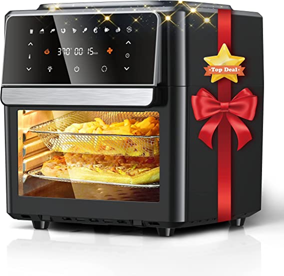 Photo 1 of Air Fryer Oven, Large 20qt Air Fryer Toaster Oven for 10'' Pizza & 6Lbs Chicken, 10-In-1 Air Fryer Convection Oven, LCD Touchscreen, Quick Easy Meal, 85% Less-oil, Nonstick & Dishwasher-Safe, 1800W
