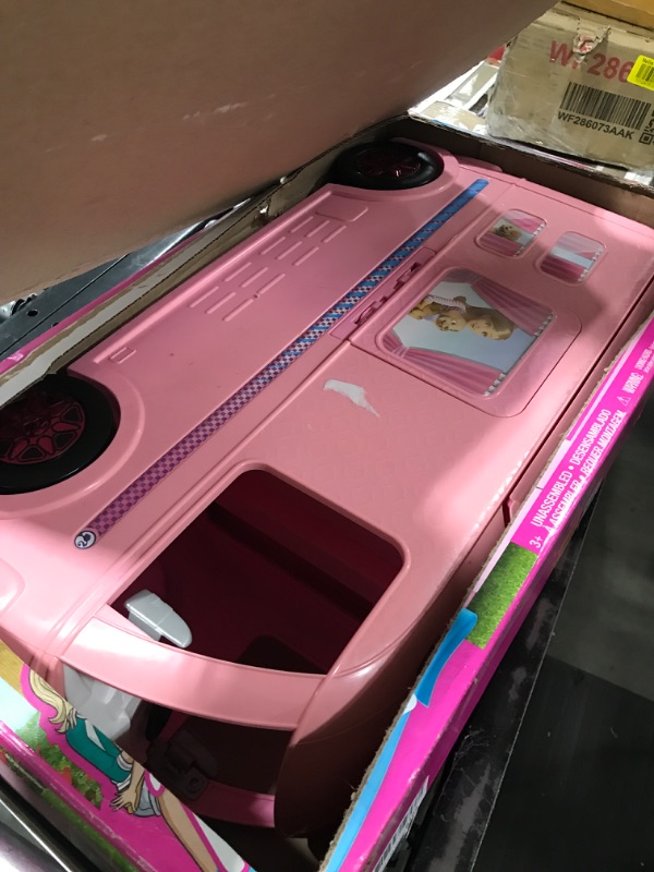 Photo 2 of Barbie Camper Playset With Barbie Accessories, Pool And Furniture, Rolling Vehicle With Campsite Transformation??? [Amazon Exclusive]