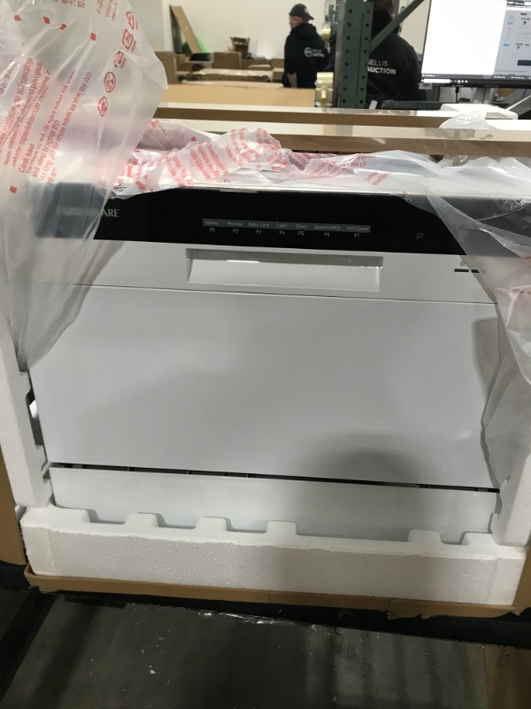 Photo 2 of Farberware Professional FCD06ABBWHA Compact Portable Countertop Dishwasher with 6 Place Settings and Silverware Basket, LED Display, Energy Star, White White Dishwasher