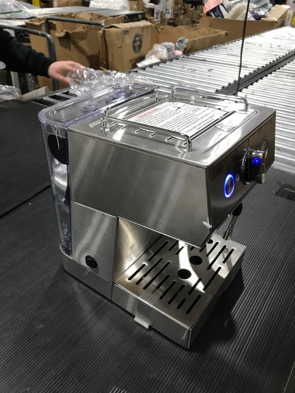 Photo 2 of GEVI Silver Stainless Steel 15 Bar Espresso Machine 2 Shot Pump Cappuccino Maker New Condition
