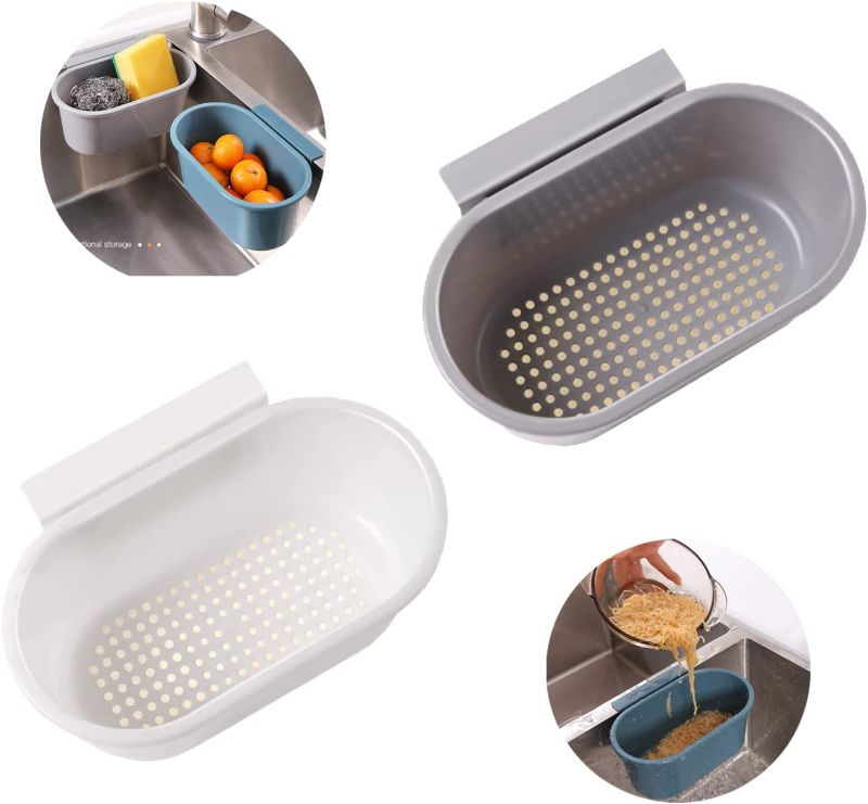 Photo 1 of 2 Pcs Kitchen Sink Corner Strainer Sink Mesh Drain Basket for Food Waste Filtration Sink Food Trap 