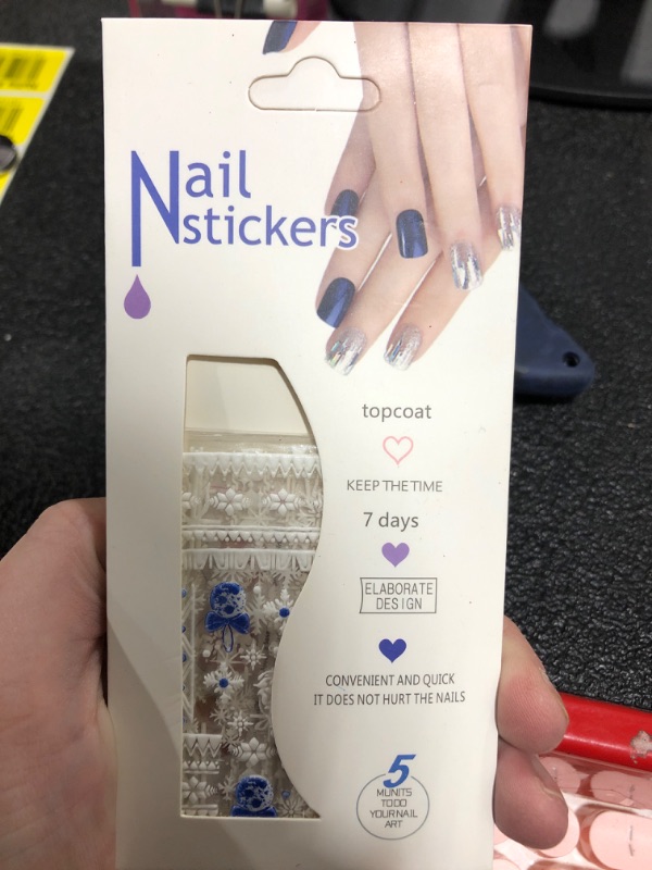 Photo 1 of Elaborate nail design stickers- 5 sheets- Winter design