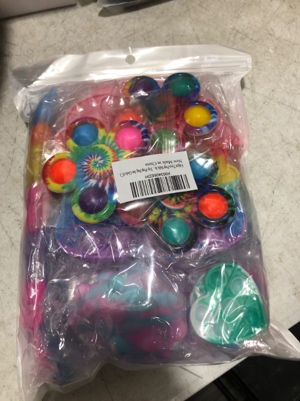Photo 1 of 11 Packs Fidget Toys Push Pop Bubble Purse Bag Stress Relief Balls,Mini Pop Keychain ,Fingertip Gyro Toy Spinner ,Pop Bracelet for Its ADHD Office Desk Sensory Toy Gifts Set for Kids Girls Adults