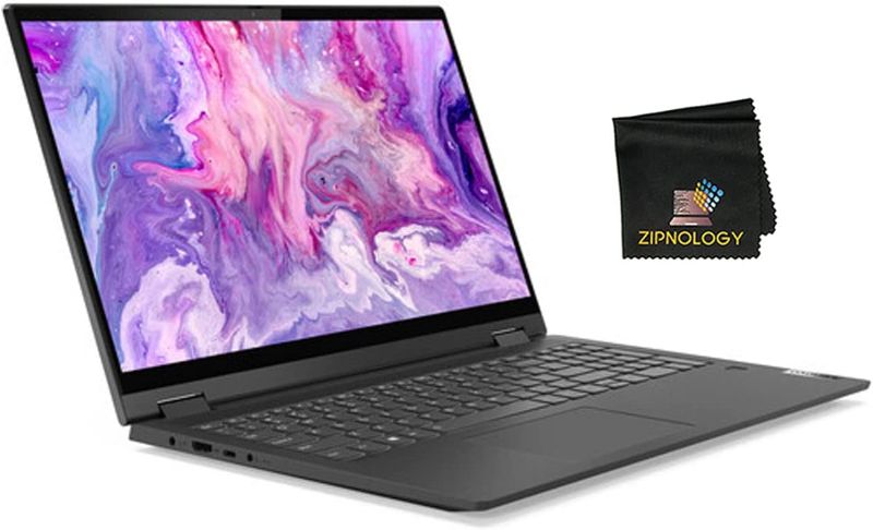 Photo 1 of Lenovo IdeaPad Flex 5 Multi-Touch 2-in-1 Laptop 15.6” FHD - Intel Core i5-1135G7 - 512 GB SSD - 12 GB DDR4 - Windows 11 Home + Zipnology Screen Cleaning Cloth Bundle - FOR PARTS ONLY