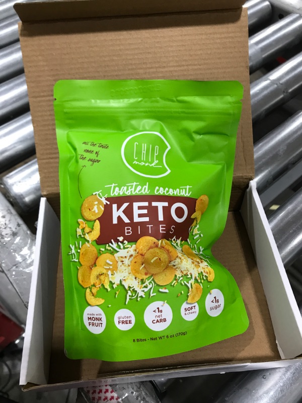 Photo 2 of ChipMonk Keto Cookie Bites - Keto Snacks with Zero or Low Carb, Gluten-Free Keto Cookies, Nutritious, High Fat, Protein, Low Sugar Dessert Snack Foods for Ketogenic Diet or Diabetics, Macro Nutrition - 1 Pouch - 8 Bites Toasted Coconut 6 Ounce (Pack of 1)