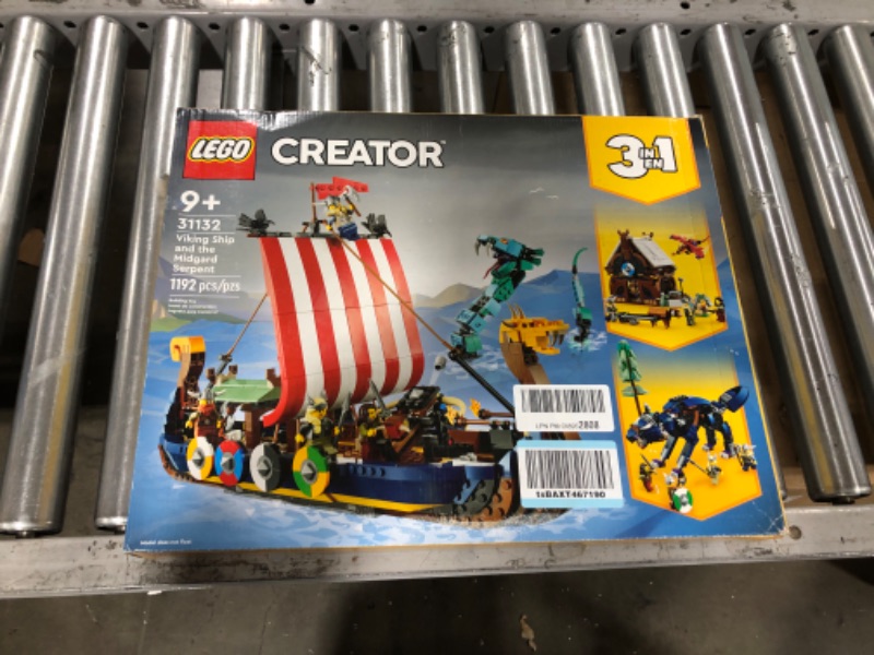 Photo 2 of LEGO Creator 3in1 Viking Ship and The Midgard Serpent 31132 Building Toy Set for Boys, Girls, and Kids Ages 9+ (1,192 Pieces) FrustrationFree Packaging