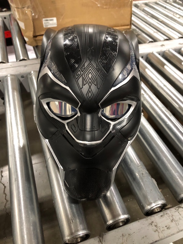Photo 2 of Marvel Legends Black Panther Premium Electronic Role Play Helmet with Light FX and Flip-Up/Flip-Down Lenses, Black Panther Roleplay Item