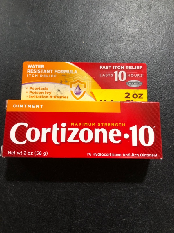 Photo 2 of Cortizone 10 Maximum Strength Ointment 2 oz., 1% Hydrocortisone Ointment for Itch Relief--EXP 08/25