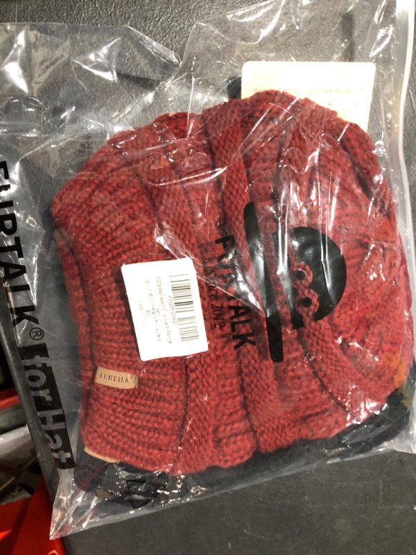 Photo 1 of black and red beanies 