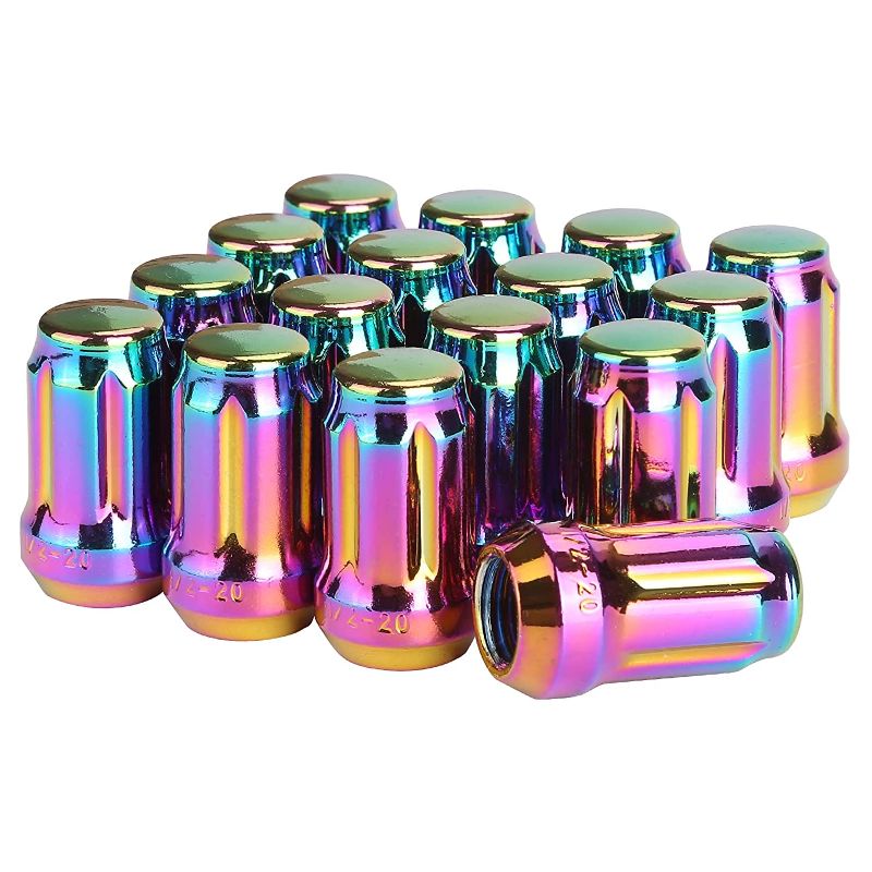 Photo 1 of 10L0L Golf Cart Chrome Wheel Lug Nut, 1/2-20 Size for EZGO & Club Car (16 Pack)
