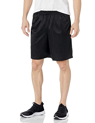 Photo 1 of Amazon Essentials Men's Loose-Fit Mesh Basketball Short, Pack of 2, Black, XX-Large