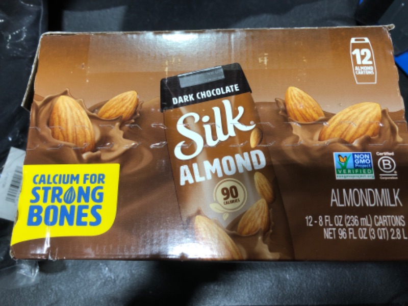 Photo 2 of (12 Pack) Silk Dark Chocolate Almondmilk, Non-Dairy, Vegan, Plant-Based, 8 Fl Oz