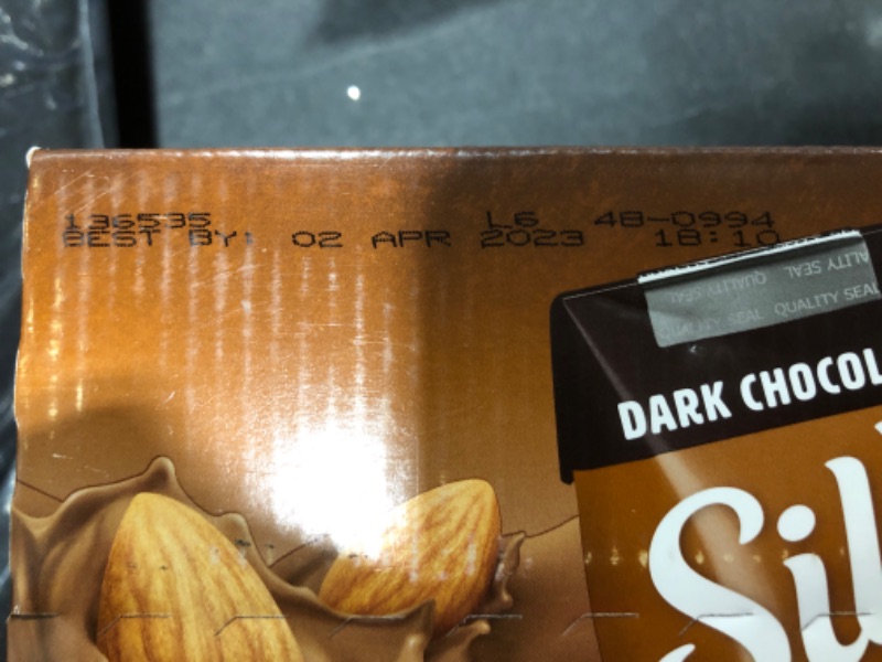 Photo 3 of (12 Pack) Silk Dark Chocolate Almondmilk, Non-Dairy, Vegan, Plant-Based, 8 Fl Oz