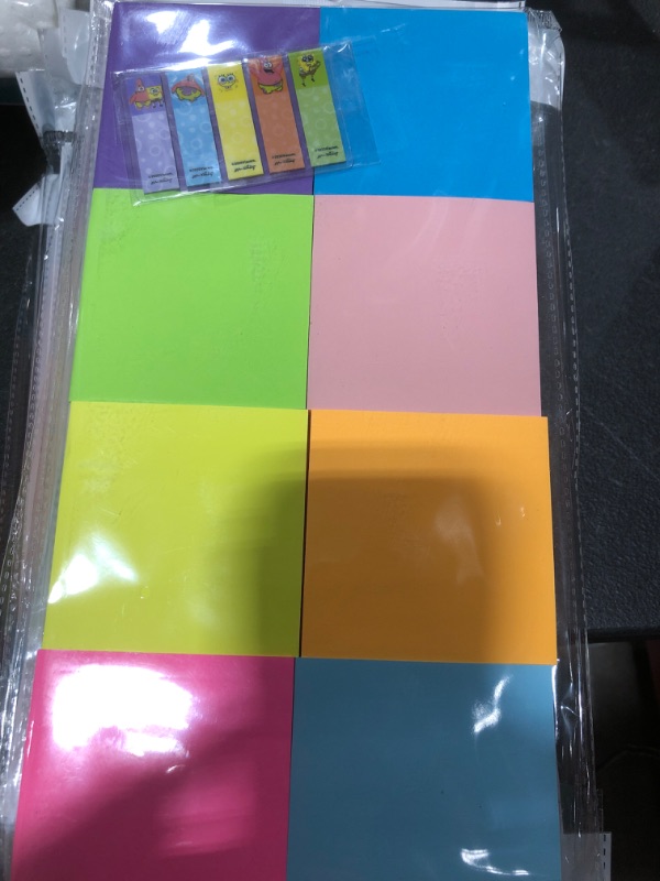 Photo 2 of (8 Pack) Sticky Notes 3 x 3 in , 8 Colors Post Self Sticky Notes Pad Its , Bright Post Stickies Colorful Sticky Notes for Office, Home, School, Meeting, 84 Sheets/pad 
