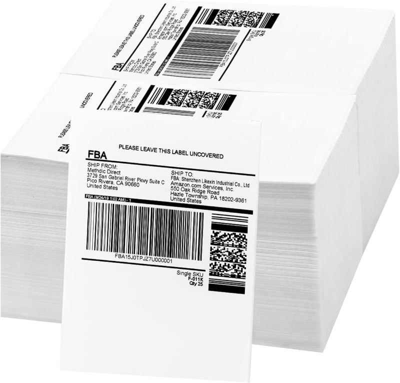 Photo 1 of Methdic 4x6 Fan-Fold Thermal Direct Shipping Labels 2000 Labels - Commercial Grade 