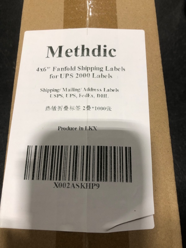 Photo 2 of Methdic 4x6 Fan-Fold Thermal Direct Shipping Labels 2000 Labels - Commercial Grade 