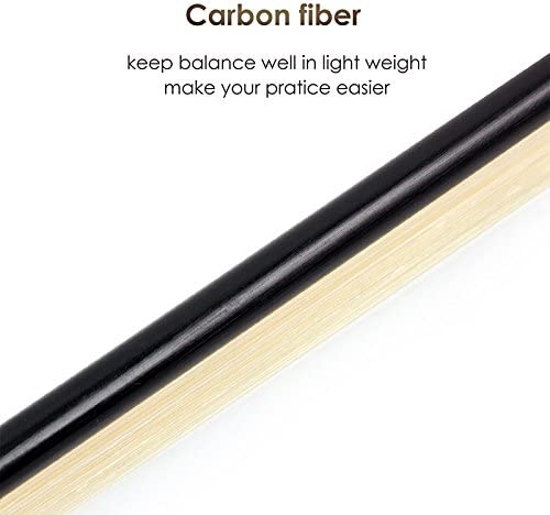Photo 1 of 1/2 Half Size Violin Bow, Stunning Fiddle Bow Carbon Fiber BLACK 
