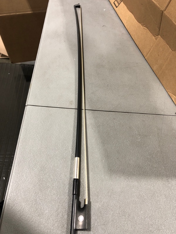 Photo 1 of 1/2 Half Size Violin Bow, Stunning Fiddle Bow Carbon Fiber BLACK 