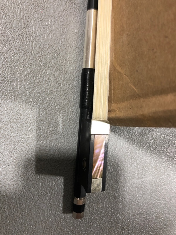 Photo 1 of 1/2 Half Size Violin Bow, Stunning Fiddle Bow Carbon Fiber BLACK 