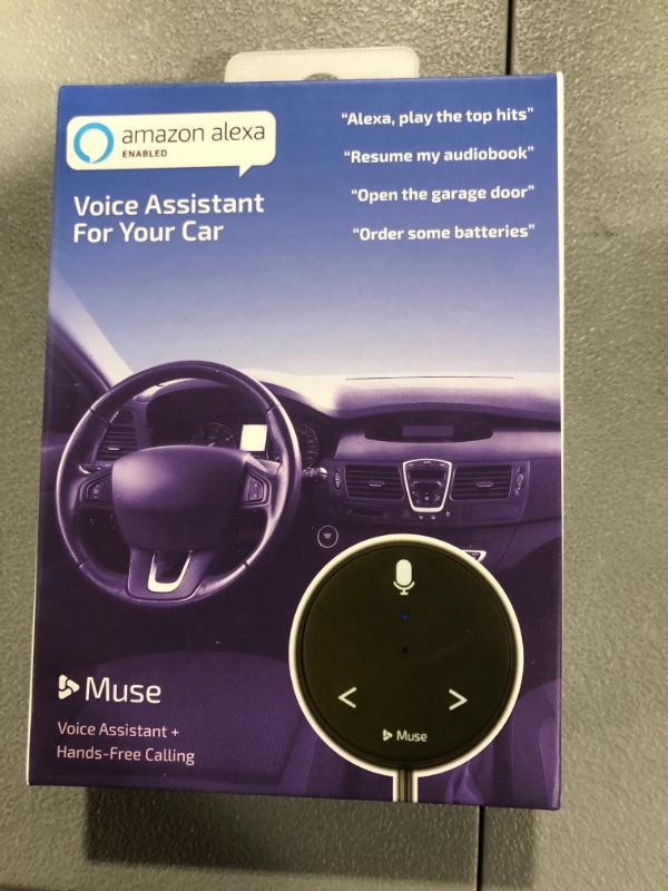 Photo 2 of Muse Auto (2nd Gen): Alexa-Enabled Voice Assistant for Cars with Hands-Free Music, Audiobooks, Navigation and 2-Port USB Car Charger