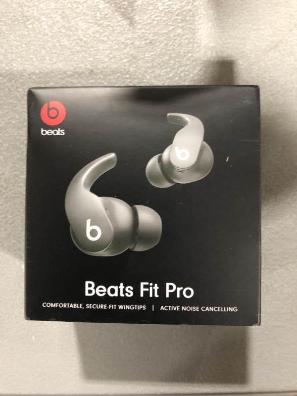 Photo 2 of Beats Fit Pro - True Wireless Noise Cancelling Earbuds - Apple H1 Headphone Chip, Compatible with Apple & Android, Class 1 Bluetooth®, Built-in Microphone, 6 Hours of Listening Time – Sage Gray Sage Gray Fit Pro