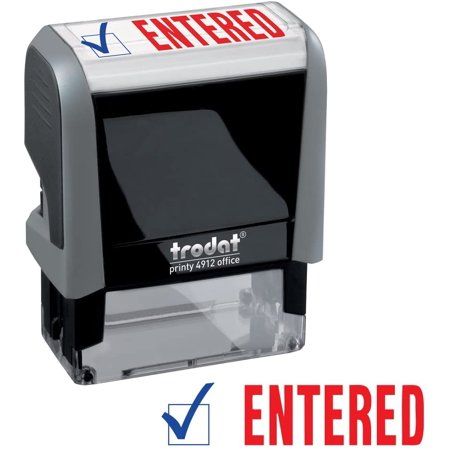 Photo 1 of Trodat 4912 Rectangle Stock 2 Colors Self Inking Rubber Stamp with Entered with Pic