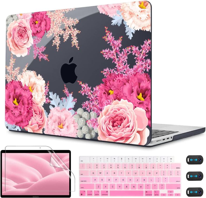 Photo 1 of CISSOOK Gorgeous Floral Case for MacBook Pro 16 Inch 2021 Release A2485 Model with M1 Pro/Max Chip, Plastic Hard Shell Case with Keyboard Cover for MacBook Pro 16" 2021 with Touch ID, Gorgeous Flowers 