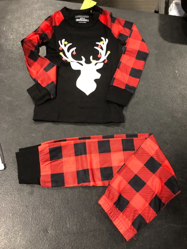 Photo 2 of Christmas Pajamas Plaid Deer Cotton Pjs Elk Clothes Sleepwear KIDS SIZE 3T 