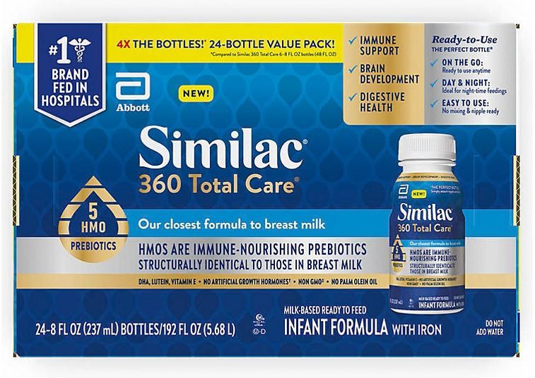 Photo 1 of 24 PACK Similac 360 Total Care Advance Infant Formula, Ready to Feed (8 fl. oz., 24 ct.) *EXPIRES NOV 2023*
