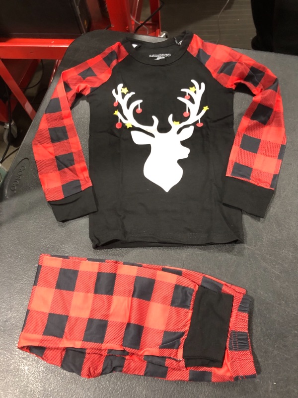 Photo 1 of Christmas Pajamas Plaid Deer Cotton Pjs Elk Clothes Sleepwear KIDS SIZE 5T 