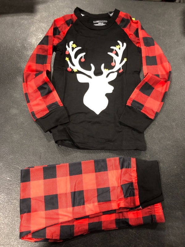 Photo 2 of Christmas Pajamas Plaid Deer Cotton Pjs Elk Clothes Sleepwear KIDS SIZE 5T 