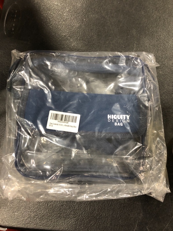 Photo 1 of Clear Crossbody NFL, NCAA, BTS, PGA Stadium Approved Shoulder Bag Waterproof Transparent Purse with Adjustable Shoulder Strap Blue
