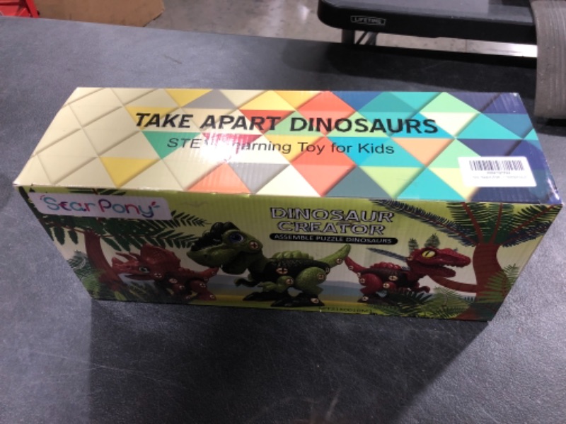 Photo 2 of 3 Pcs Take Apart Dinosaur Toys for 3 4 5 6 7 Year Old Boys Birthday Gifts with Dinosaur Eggs, Kids STEM Toys Dinosaur Toys for Kids 3-5 5-7 with Electric Drill--NEW OPENED FOR PICTURE