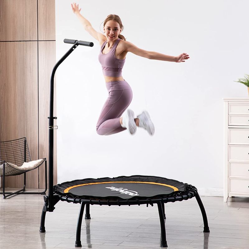 Photo 1 of Zupapa Silent Mini Fitness Trampoline– Indoor Rebounder for Adults – Best Urban Cardio Jump Fitness Workout Trainer – Max Limit 330 lbs
