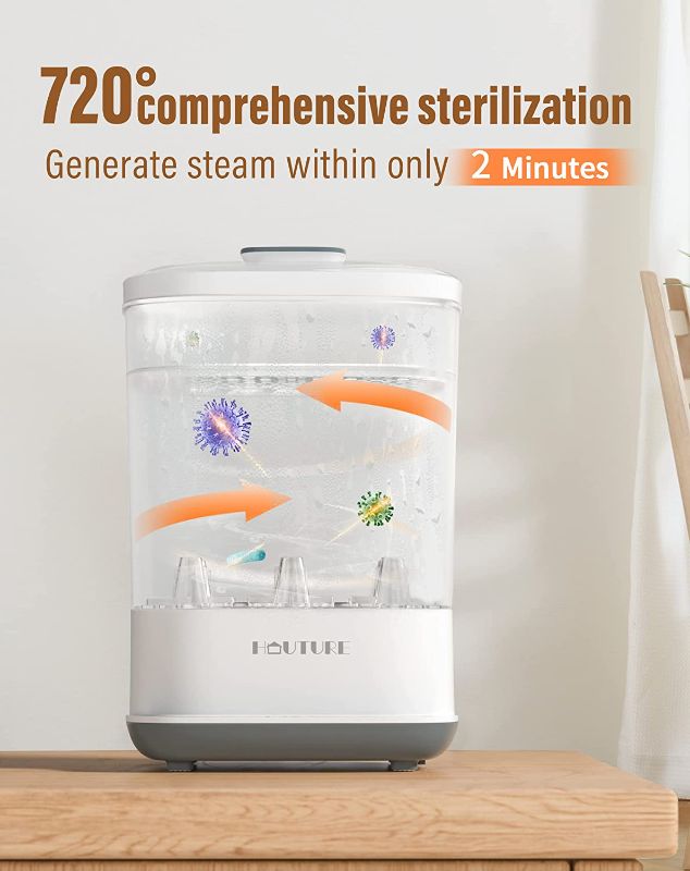 Photo 1 of Baby Bottle Sterilizer, 6-in-1 HAUTURE Bottle Sterilizer and Dryer, Electric Steam Bottle Sanitizer for Baby stuffs, Baby Bottles & Breast Pump Accessories
