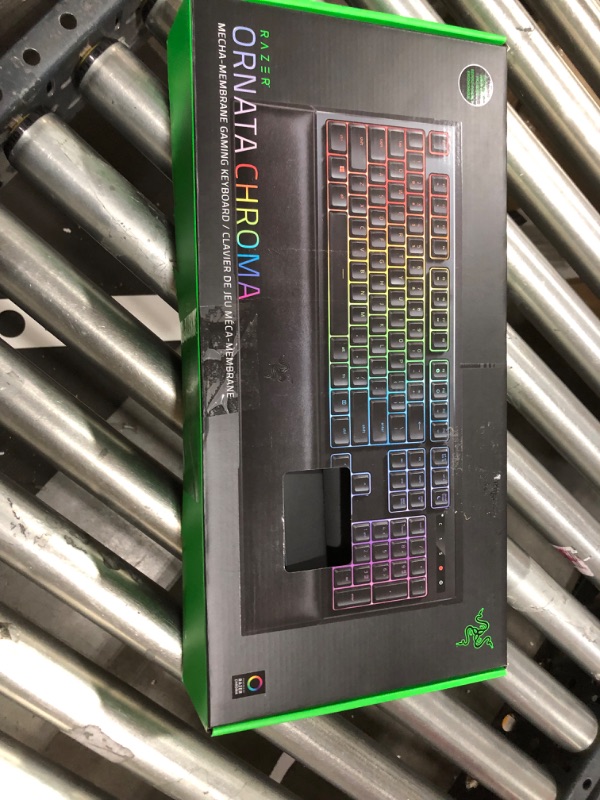 Photo 1 of Razer Ornata Chroma Gaming Keyboard: Hybrid Mechanical Key Switches - Customizable Chroma RGB Lighting - Individually Backlit Keys - Detachable Plush Wrist Rest - Programmable Macro Functionality Keyboard Ornata Chroma