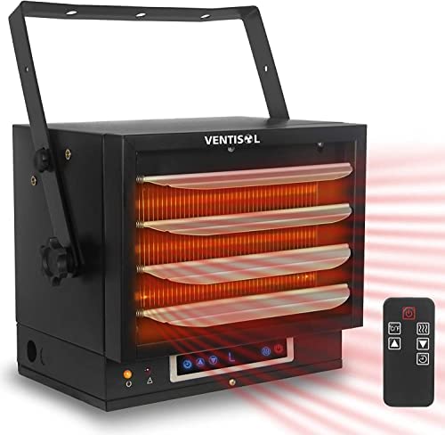 Photo 1 of VENTISOL 7500W Electrical Garage Heater 240V Digital Space Heater Ceiling Mounted Fan Forced with Timer, Remonte Control, Theromstat Hard-wired Installation for Indoor Shop, Home,Workshop,ETL Listed
