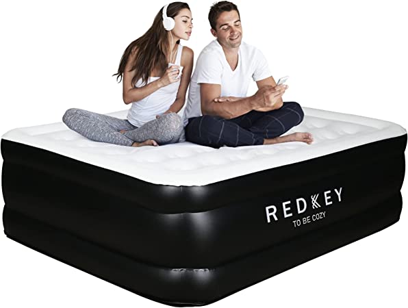 Photo 1 of  REDKEY Queen Air Mattress with Built in Pump, Inflatable Mattress (80x60x18in,White Black)
