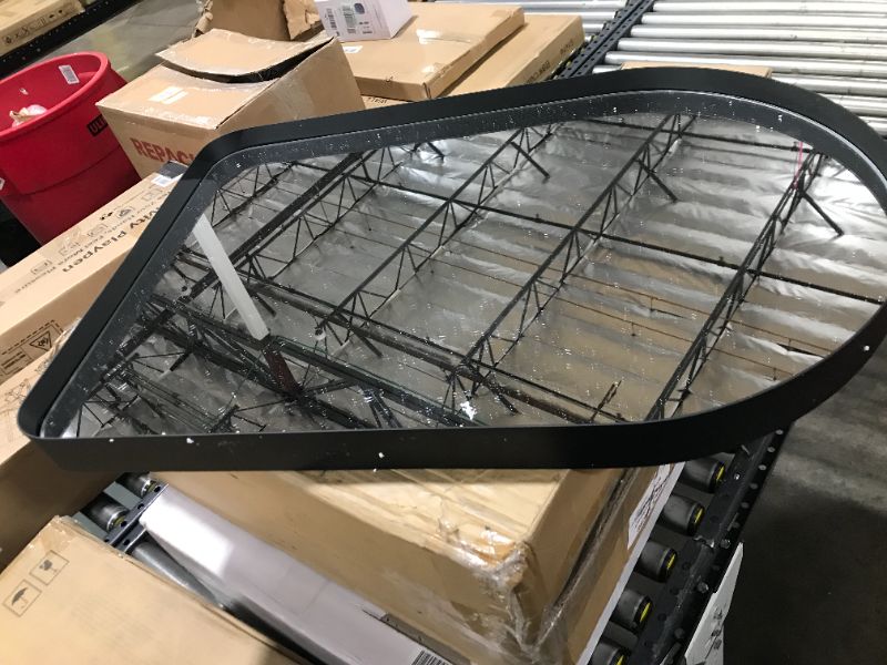 Photo 1 of 20-in W x 30-in H Arch Black Framed Wall Mirror
