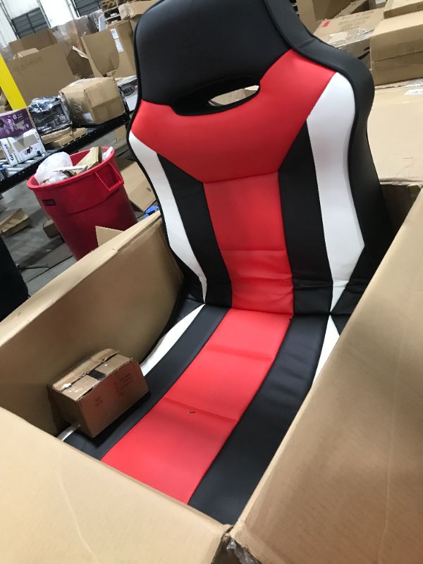 Photo 2 of X Rocker Falcon Pedestal PC Office Gaming Chair, 32" x 25" x 42", Black/Red
